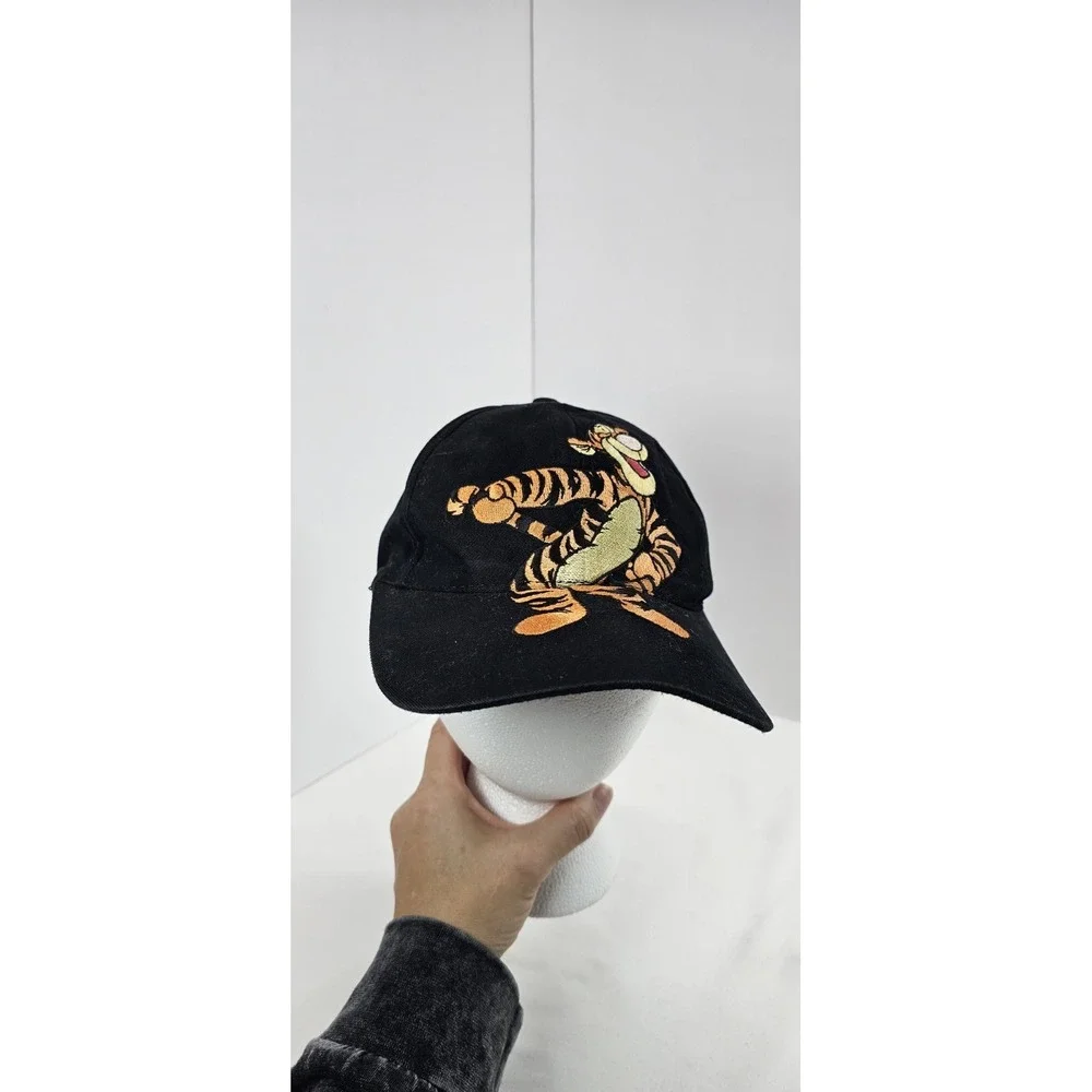 Disney Store‎ Tigger Baseball Hat Embroidered Winnie The Pooh Cap Black 90s VTG